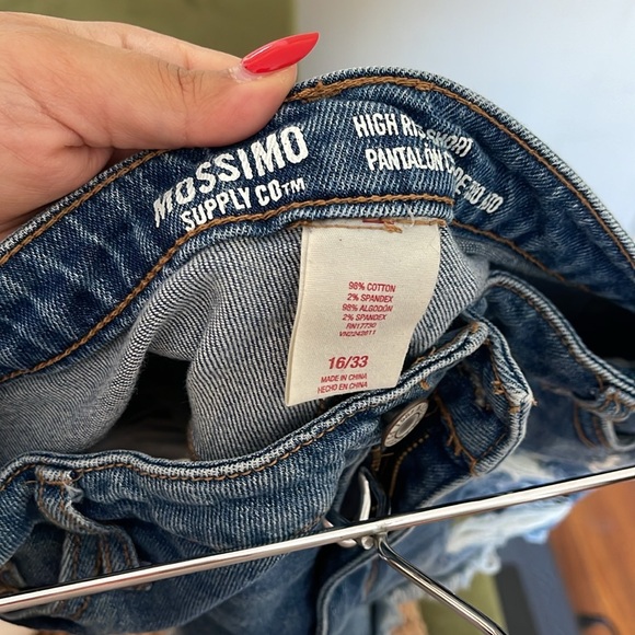 Distressed Blue Denim Shorts Size 16 - Picture 5 of 5